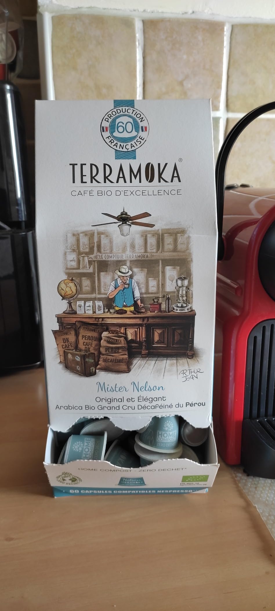 Terramoka Mister Nelson Capsules Décaféiné Bio 60 Arabica