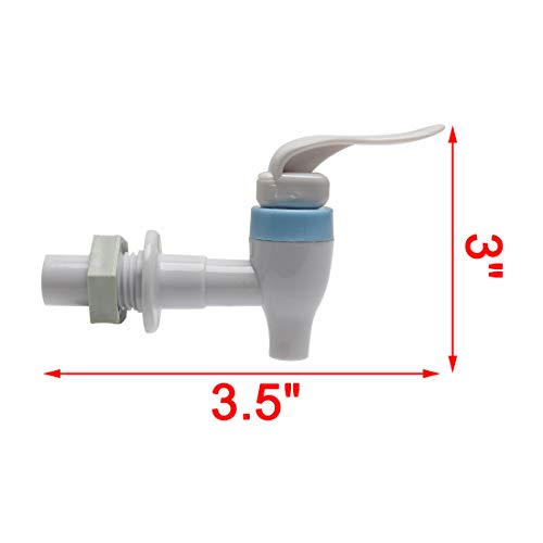 Sourcing Map Industrial robinet distributeur eau blanc bleu lot 2