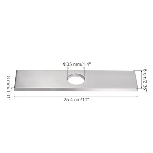 Sourcingmap couvercle trou évier 10" inox argent brossé