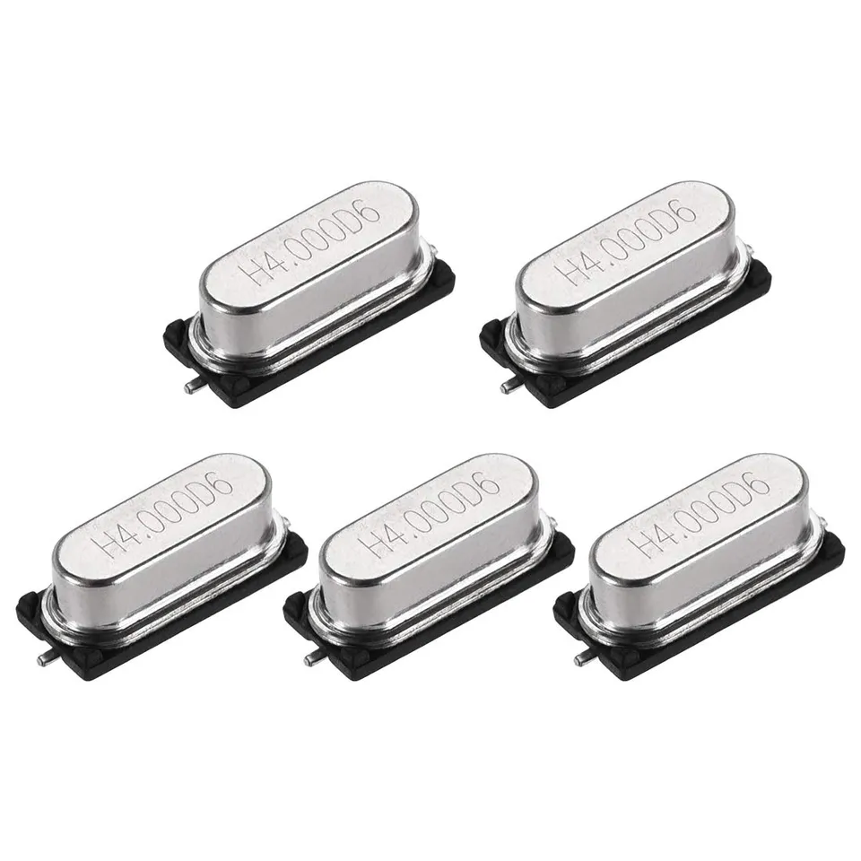 sourcing map Oscillateur Quartz 4MHz 5Pcs CMS 49SMD