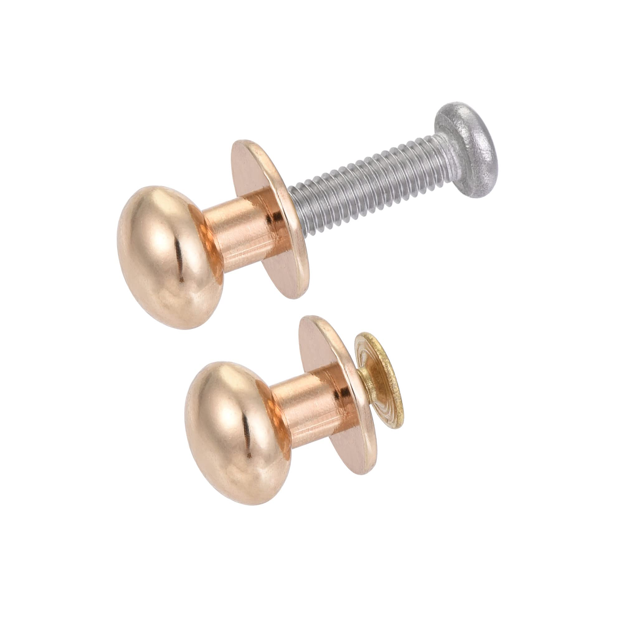 Sourcingmap 10mm bouton meuble rond or clair 20 pcs zinc