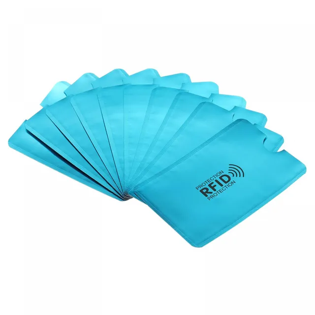 sourcing map Étui carte RFID bleu clair lot de 30