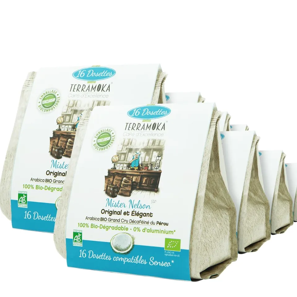 Terramoka Mister Nelson Dosettes Senseo Décaféiné 160