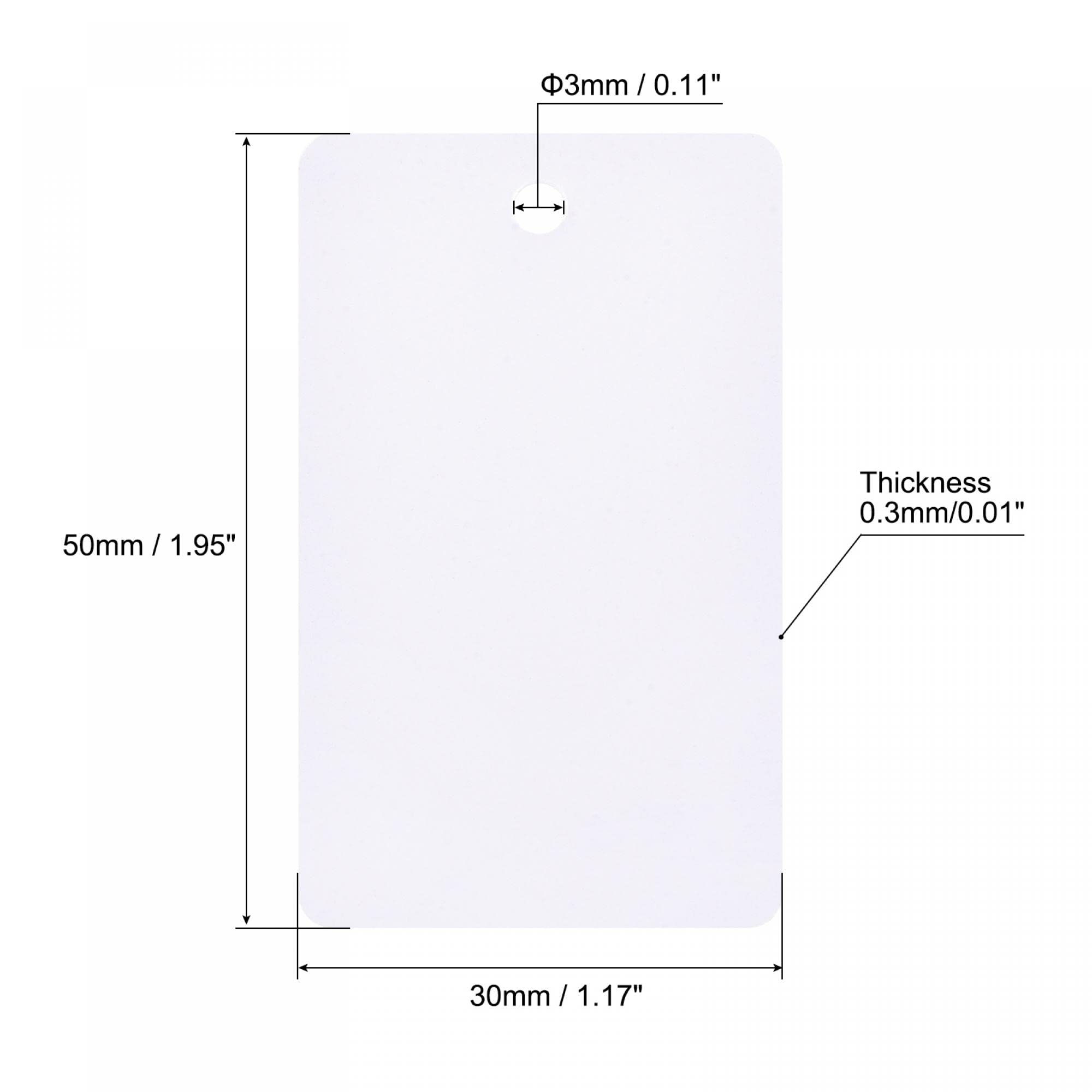 Sourcingmap Étiquettes Plastique 30x50mm Blanc Lot 100 Étanche