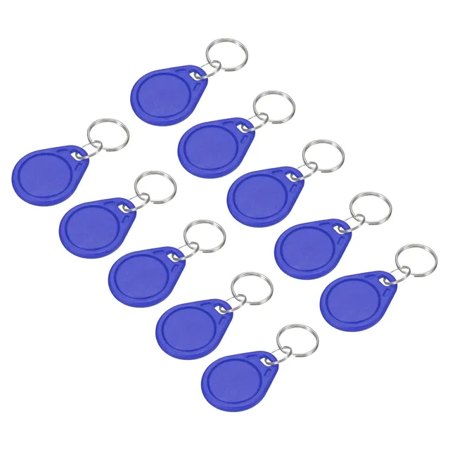 Sourcing Map Electronics porte-clés RFID 13,56 MHz bleu lot de 12
