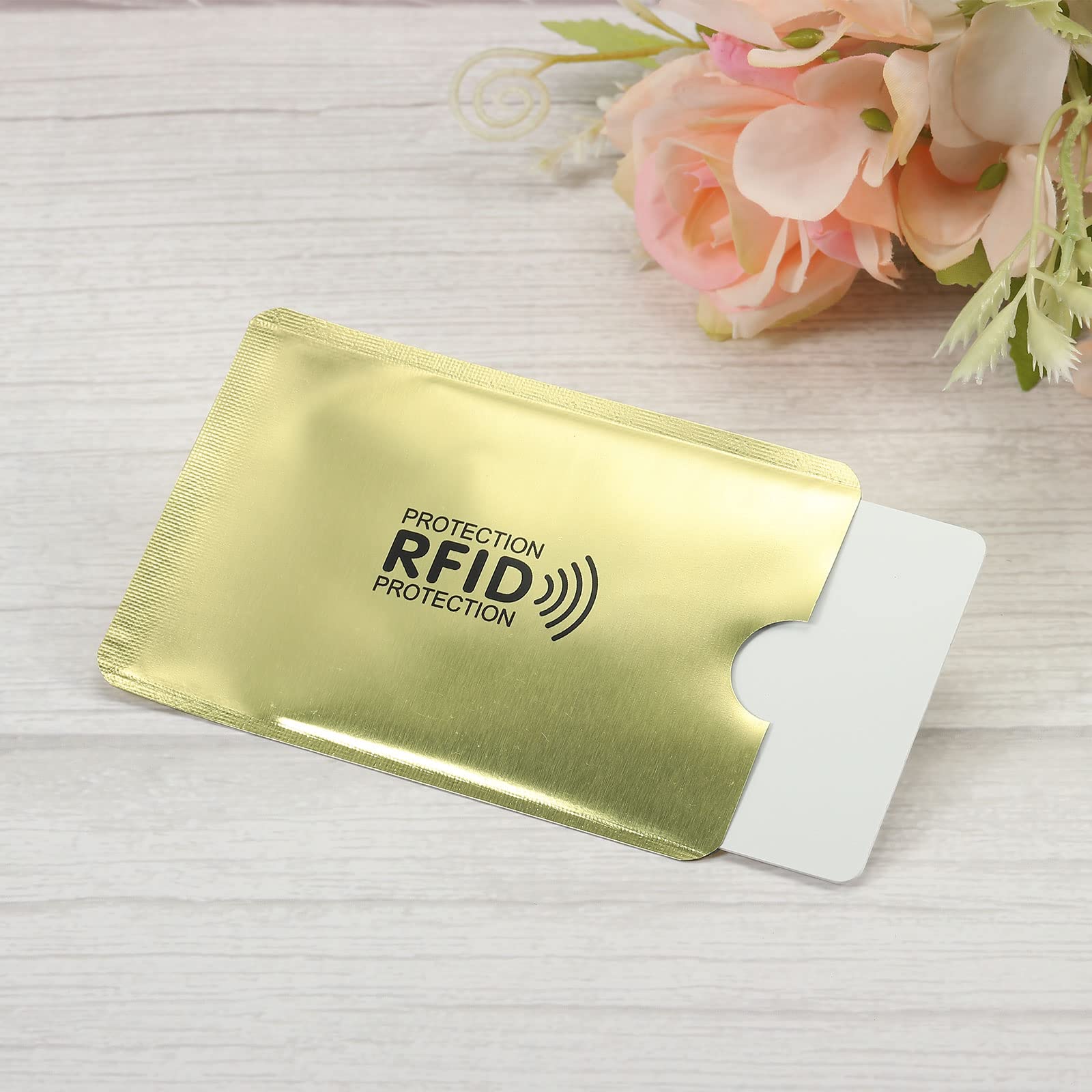 sourcing map Étui carte RFID jaune lot de 20
