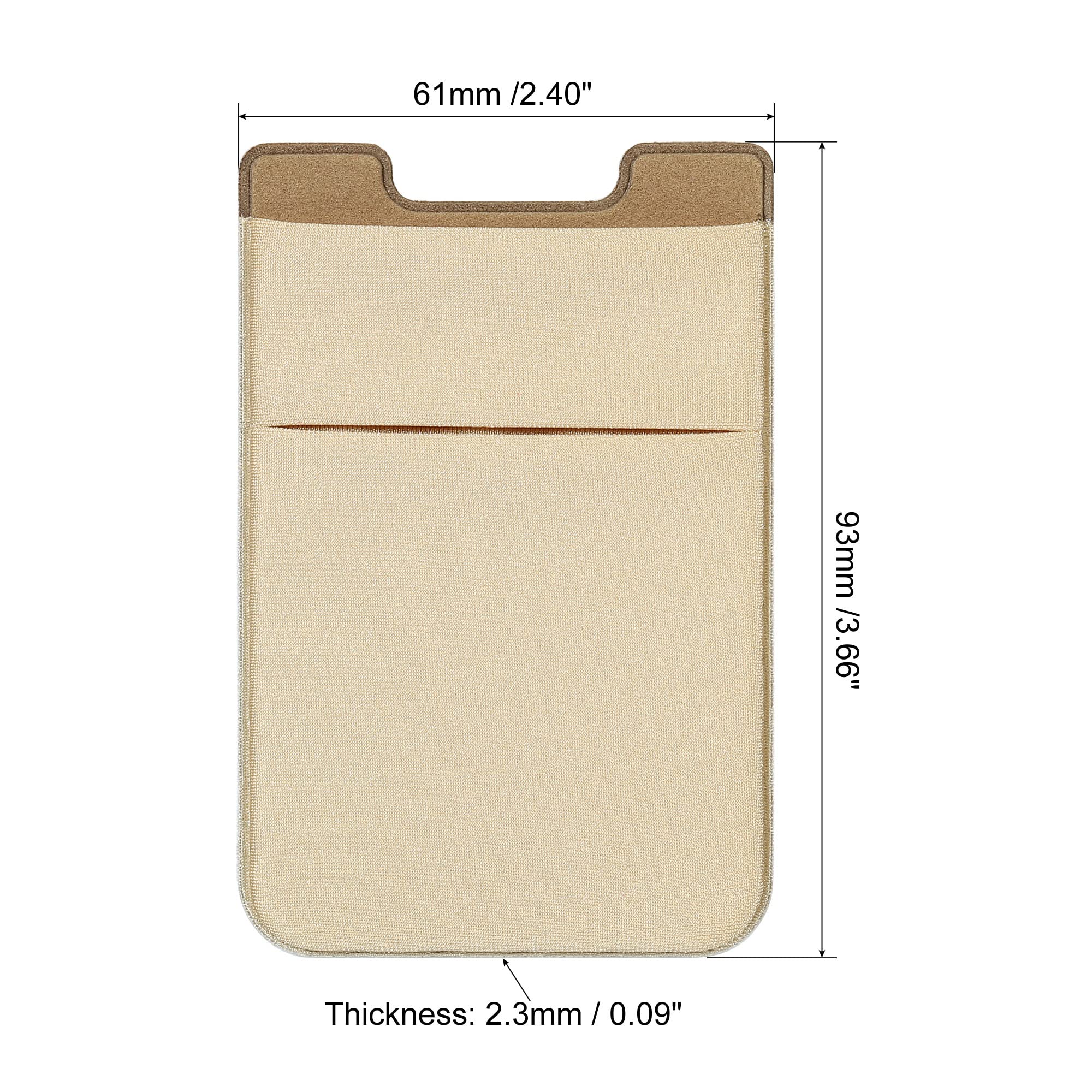 sourcing map Pochette carte téléphone spandex or rose lot 2 double