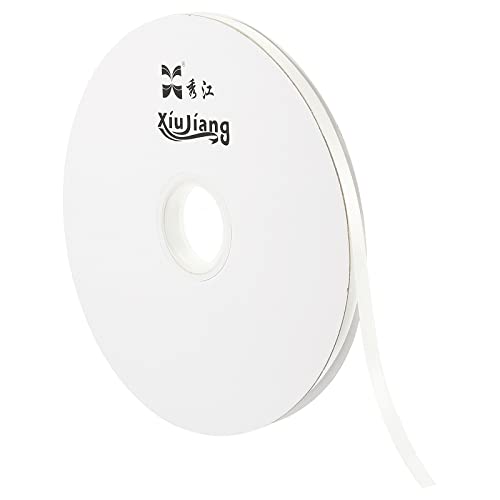 Sourcing Map ruban satin blanc cru 7mm x 91,4m double face