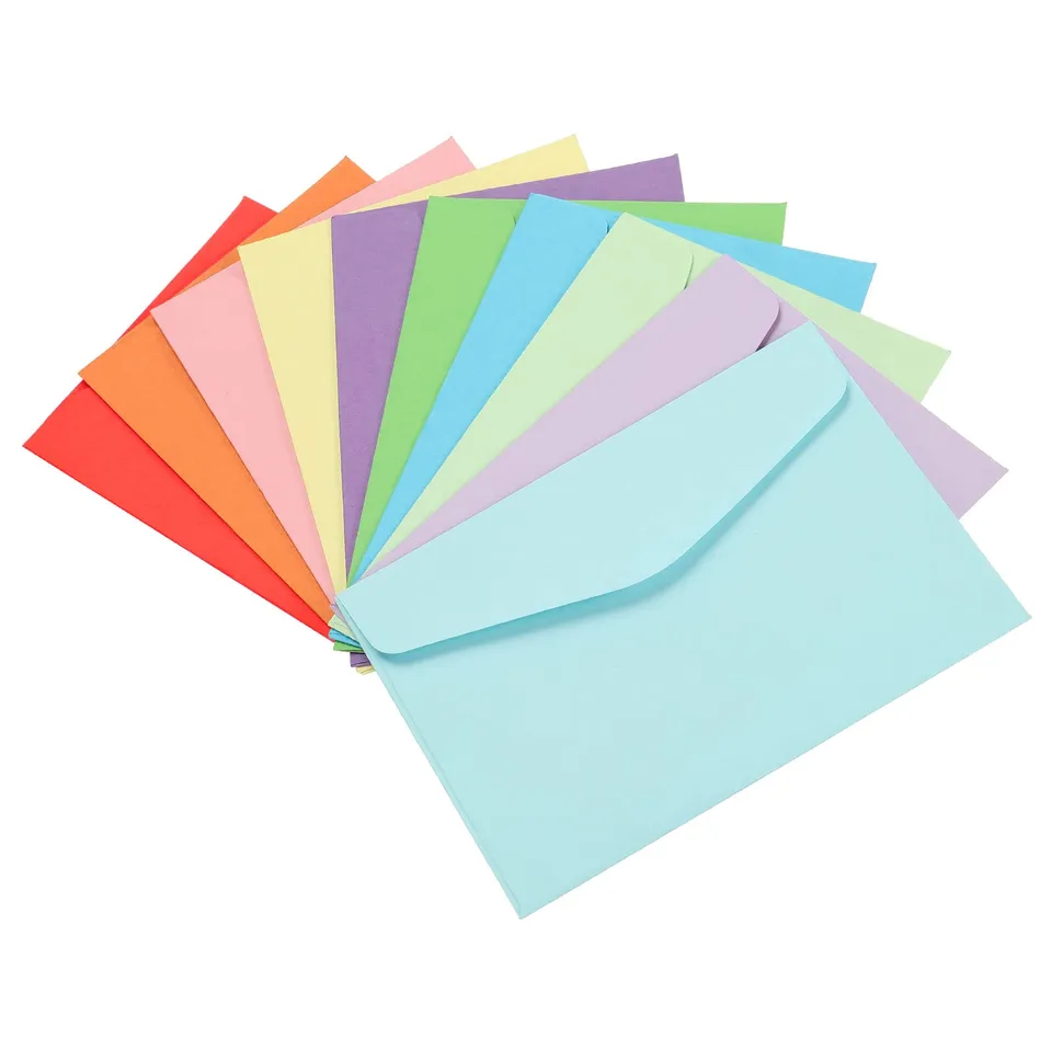 sourcing map Mini Enveloppes Multicolor 100 pcs 8,2x11,5cm