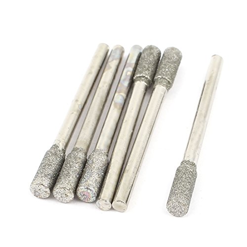 Sourcingmap pointe montée diamant 3 mm tige 4 mm tête lot 6
