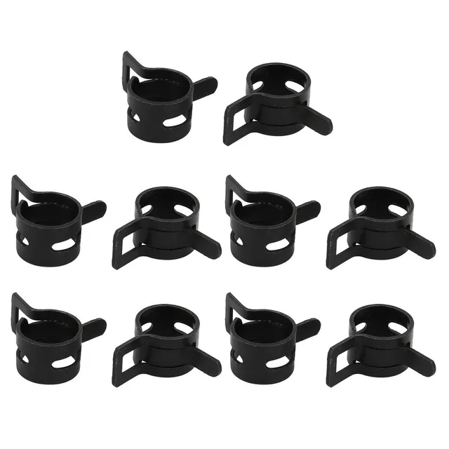 Sourcingmap Industrial collier ressort 10mm acier noir 10pcs