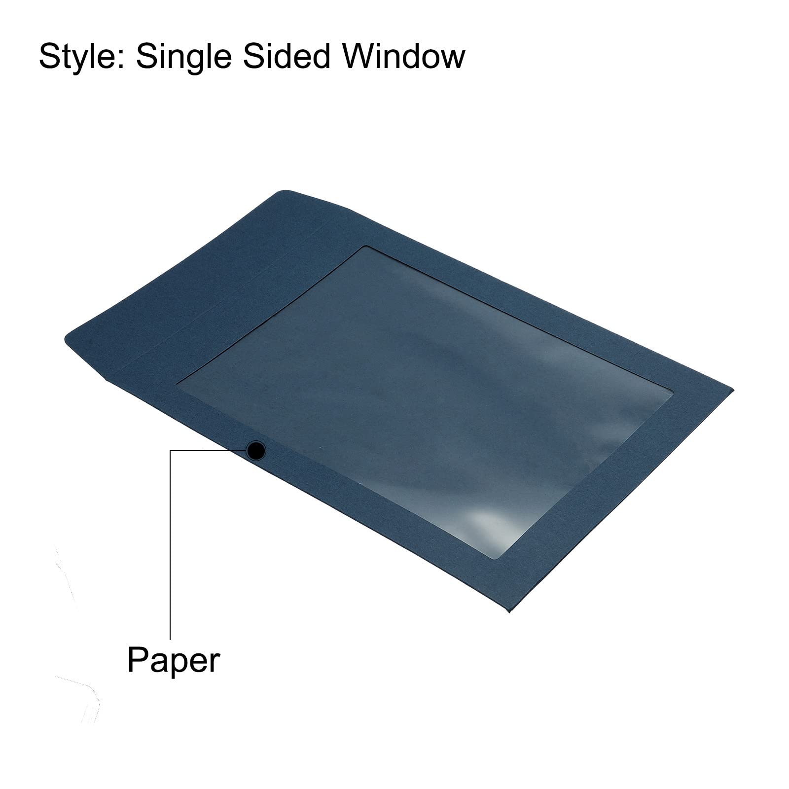 Sourcing Map A5 Enveloppe Fenêtre Bleue Simple Face x10