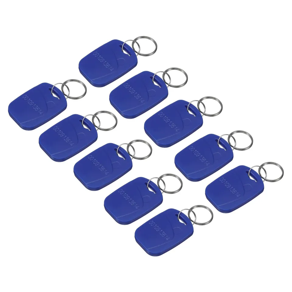 sourcing map Office porte-clés RFID double fréquence bleu 12 pcs