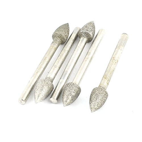 sourcing map fraise diamant conique 3x6 mm lot 5