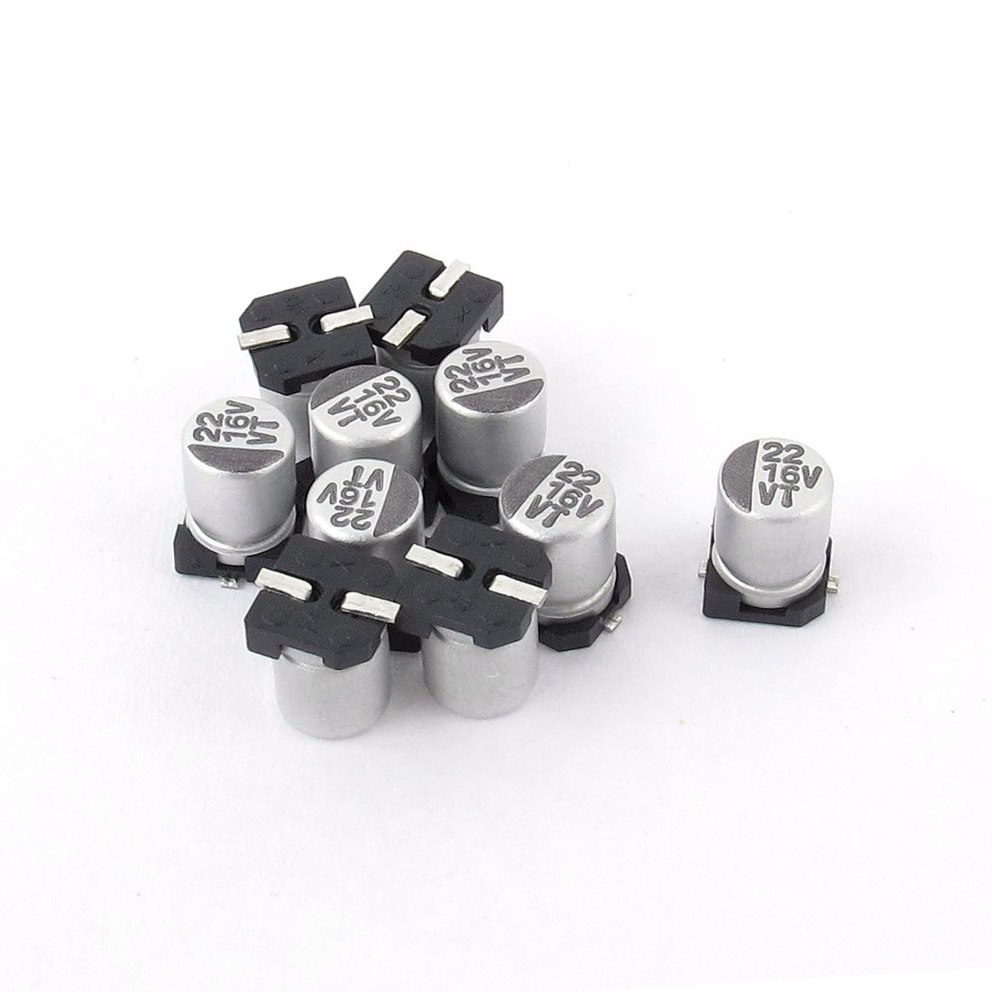 sourcing map Industrial 22uF 16V condensateur CMS 10 pcs