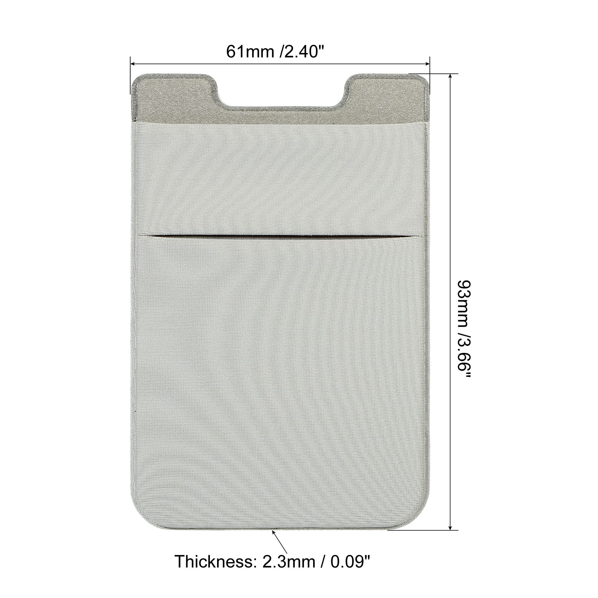 Sourcing Map Electronics porte-carte téléphone double couche gris lot 2