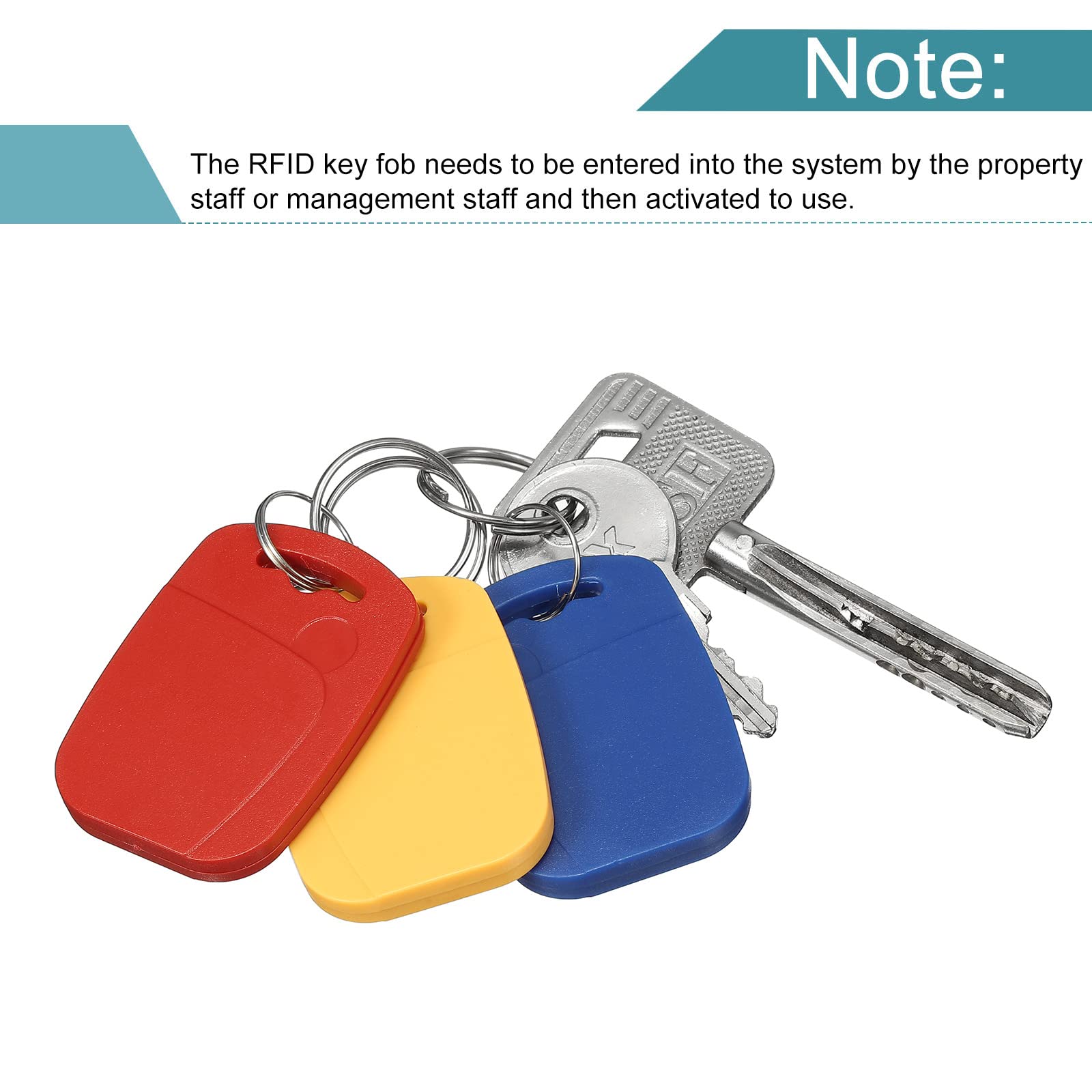 Sourcing Map M1 porte-clés RFID 3 couleurs lot 12 13,56 MHz