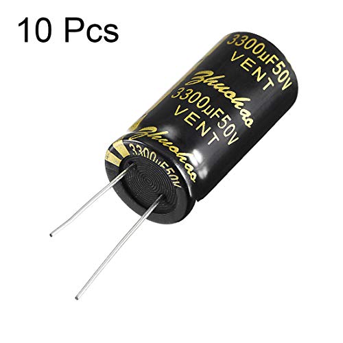 Sourcingmap Condensateur Électrolytique 3300uF 50V 10 Pièces 105°C