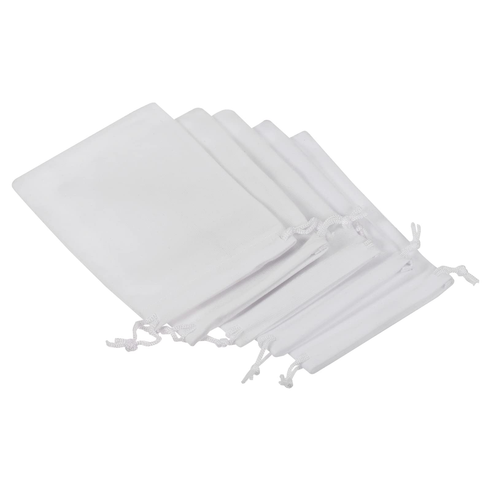 sourcing map Pochette Microfibre Blanc 14x10cm Lot 10 Lunettes