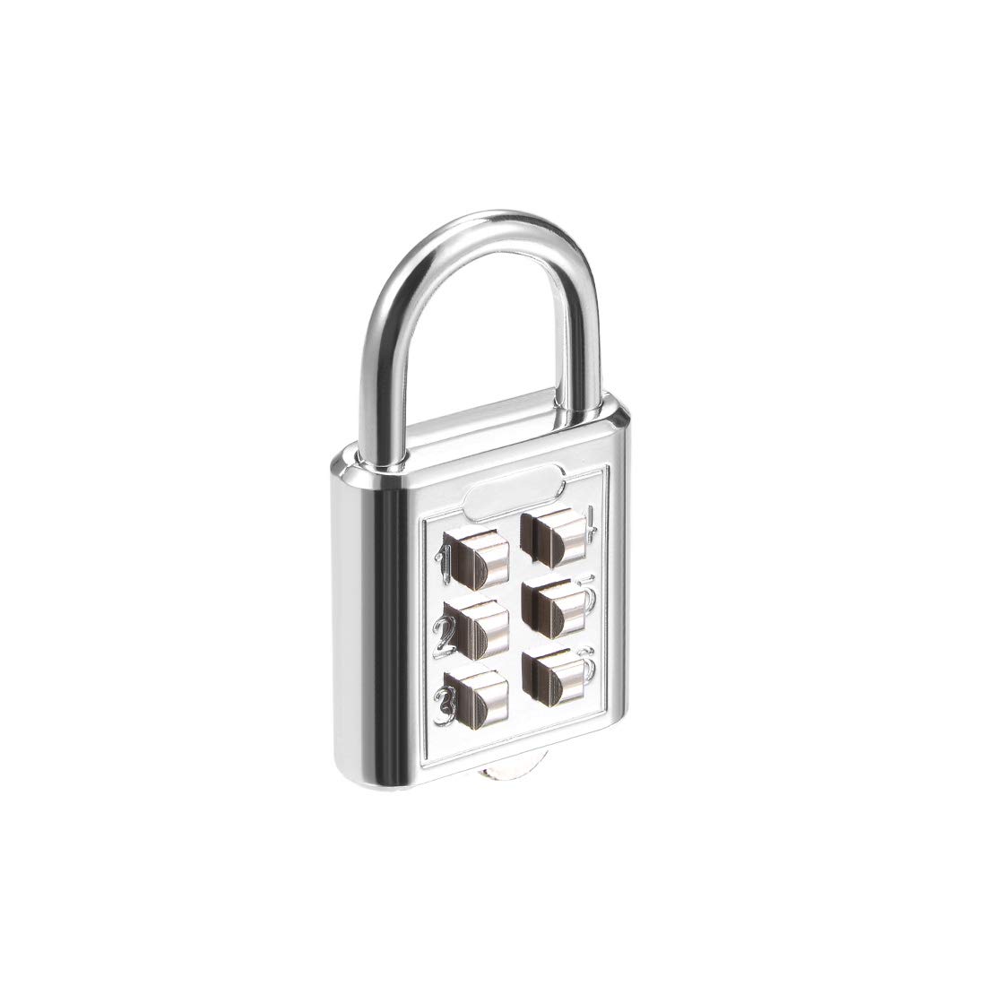 Sourcing Map Cadenas à code 3 chiffres argent anse 4mm