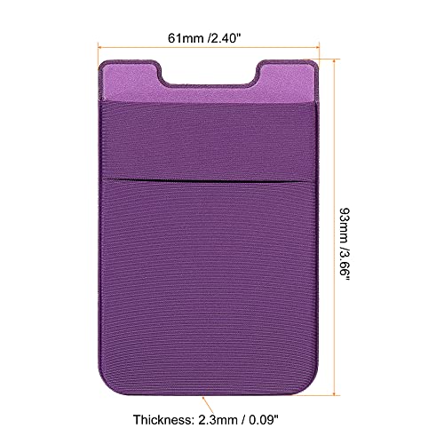 sourcing map Electronics porte-cartes adhésif violet lot 2 double couche