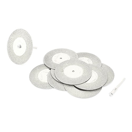 Sourcing Map Disque diamant 50mm tige 3mm lot de 10+2