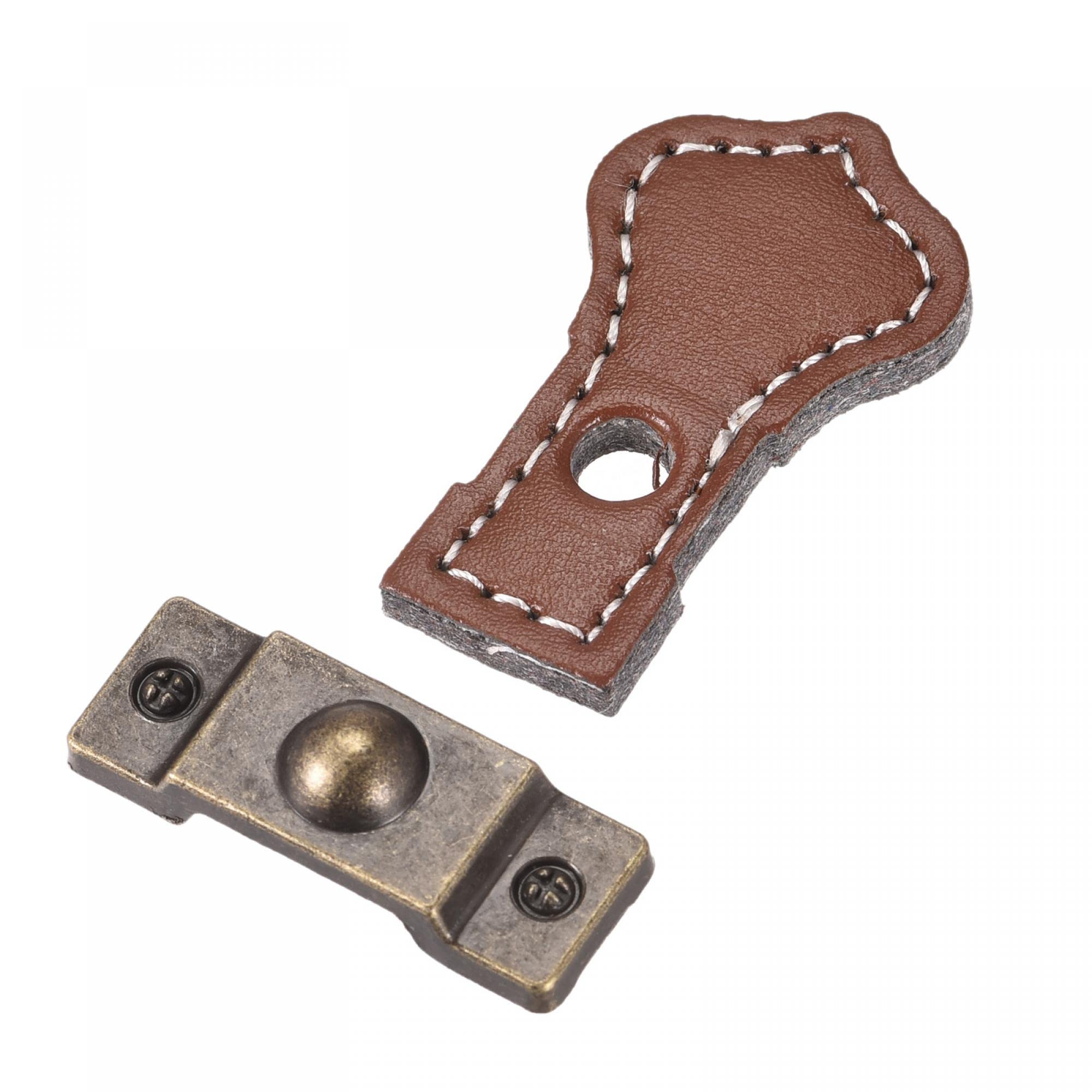 sourcing map boutons tiroir cuir marron 48mm lot 4