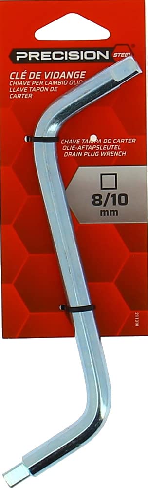 PRECISION STEEL Clé vidange carrée 8-10mm argenté