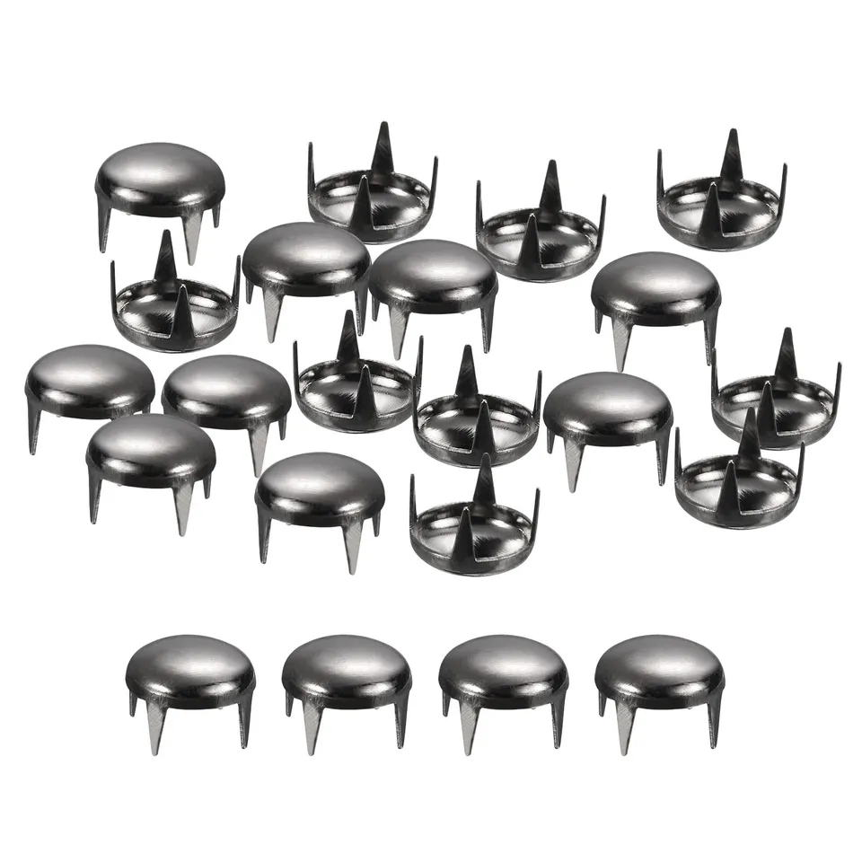 sourcing map Home & Garden clous dôme métal 9mm noir lot 200 laiton