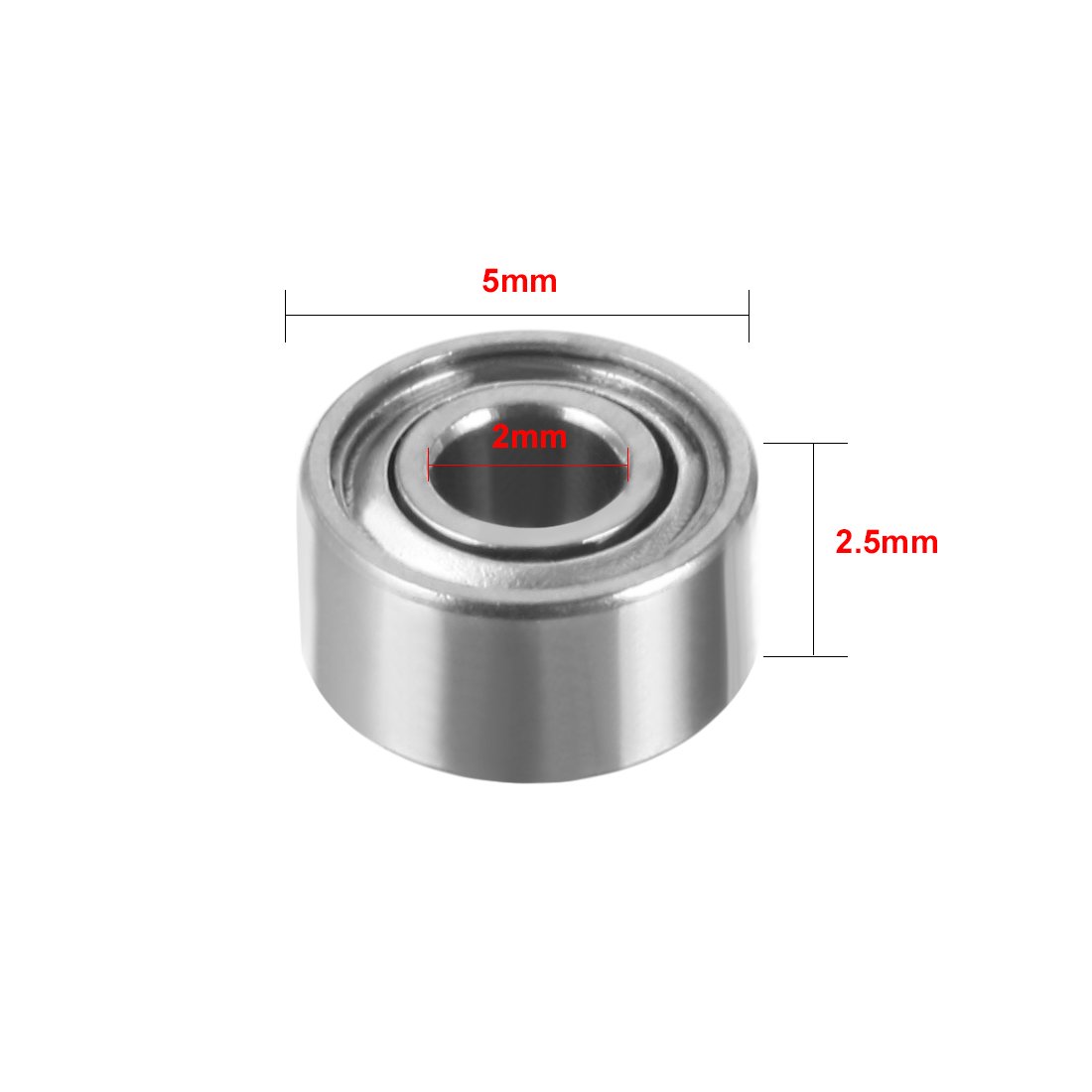 Sourcing Map roulement MR52ZZ 2x5x2,5mm 20 pcs acier