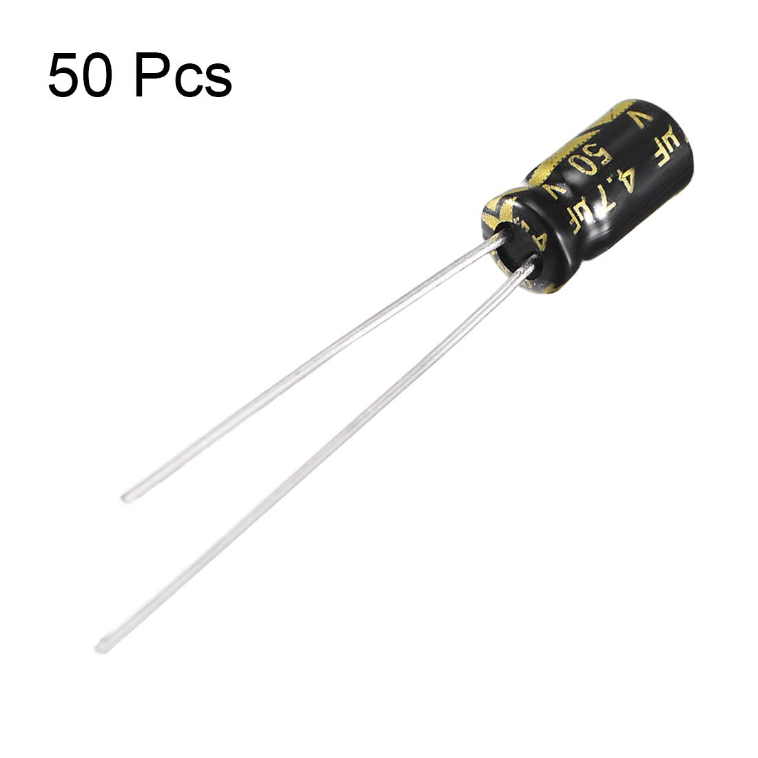 sourcing map condensateur électrolytique 4.7uF 50V 50 pièces 4x7mm