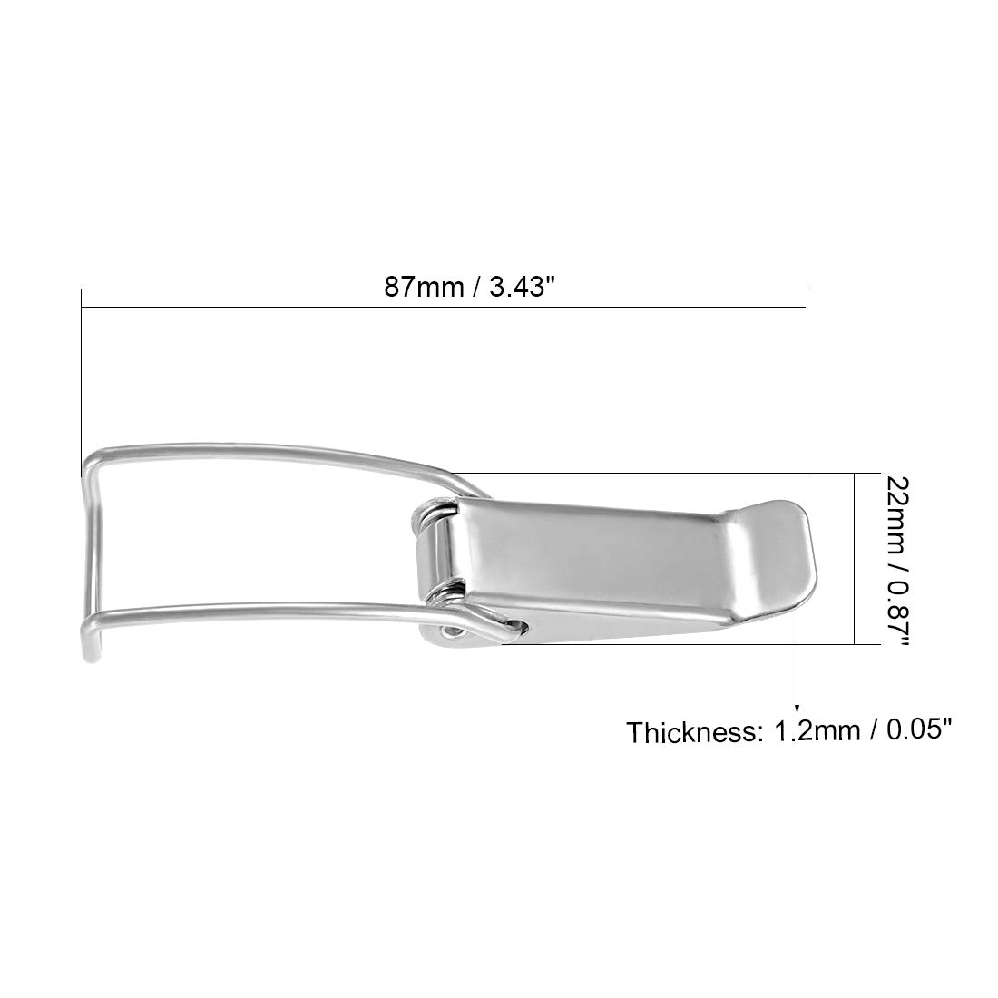 Sourcingmap Home & Garden Fermoir Levier 87mm Loquet 5 Pièces Fer