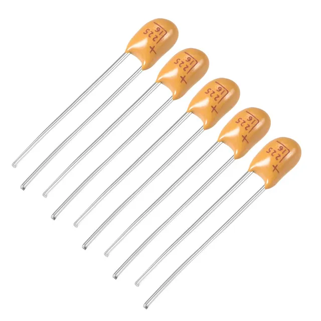 SourcingMAP Industrial condensateur tantale 2.2uF 16V 5 pièces