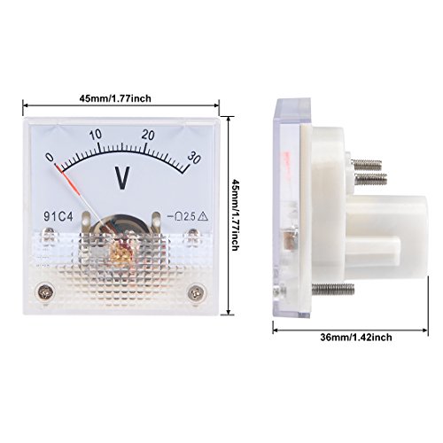 sourcing map 91C4 voltmètre analogique DC 0-30V précision 2,5%