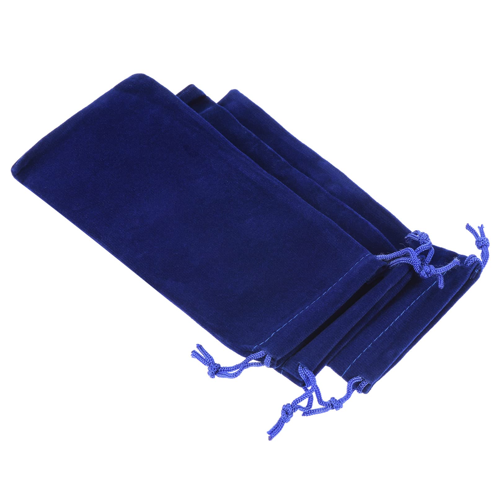 Sourcing Map pochette microfibre bleu foncé 17x8cm lot 3