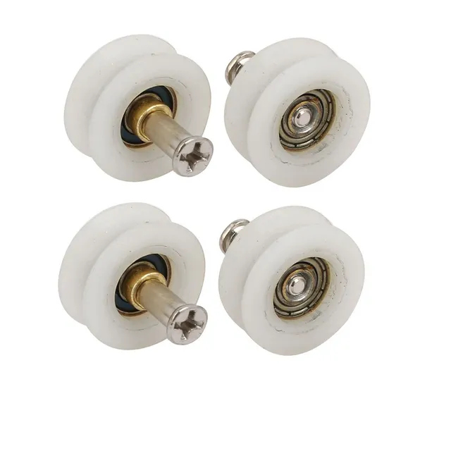 sourcingmap roulette porte coulissante 23mm lot 4 blanc