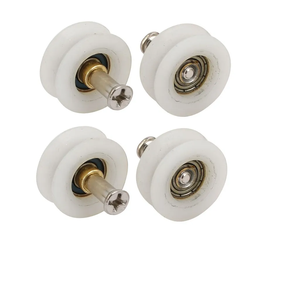 sourcingmap roulette porte coulissante 23mm lot 4 blanc