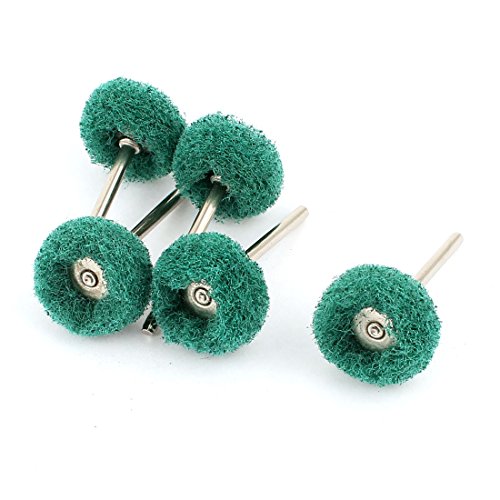 Sourcing Map brosse roue nylon 22x10mm verte lot 5