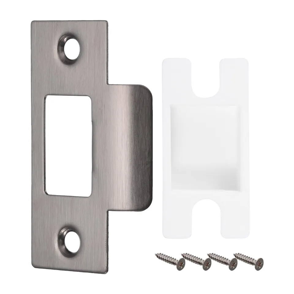 SOURCINGMAP Plaque Frappe Porte Inox 70x40mm Grise + Vis