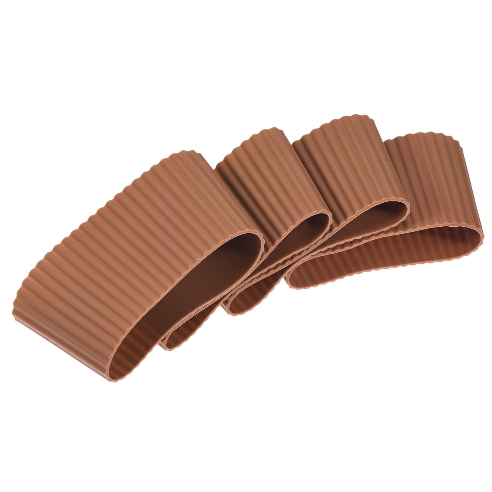 sourcingmap Manchon Tasse Silicone Marron Lot 4 Antidérapant