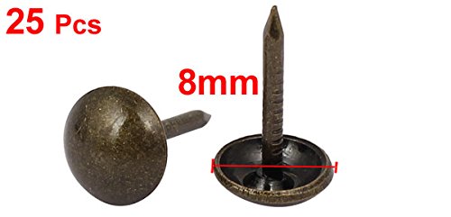 sourcingmap Home Clou tapissier 8x15mm noir bronzé lot de 25