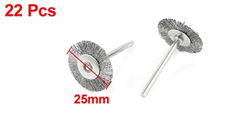 Sourcingmap Roue Polissage Fil Métal 25mm Lot 22 Tige 3mm