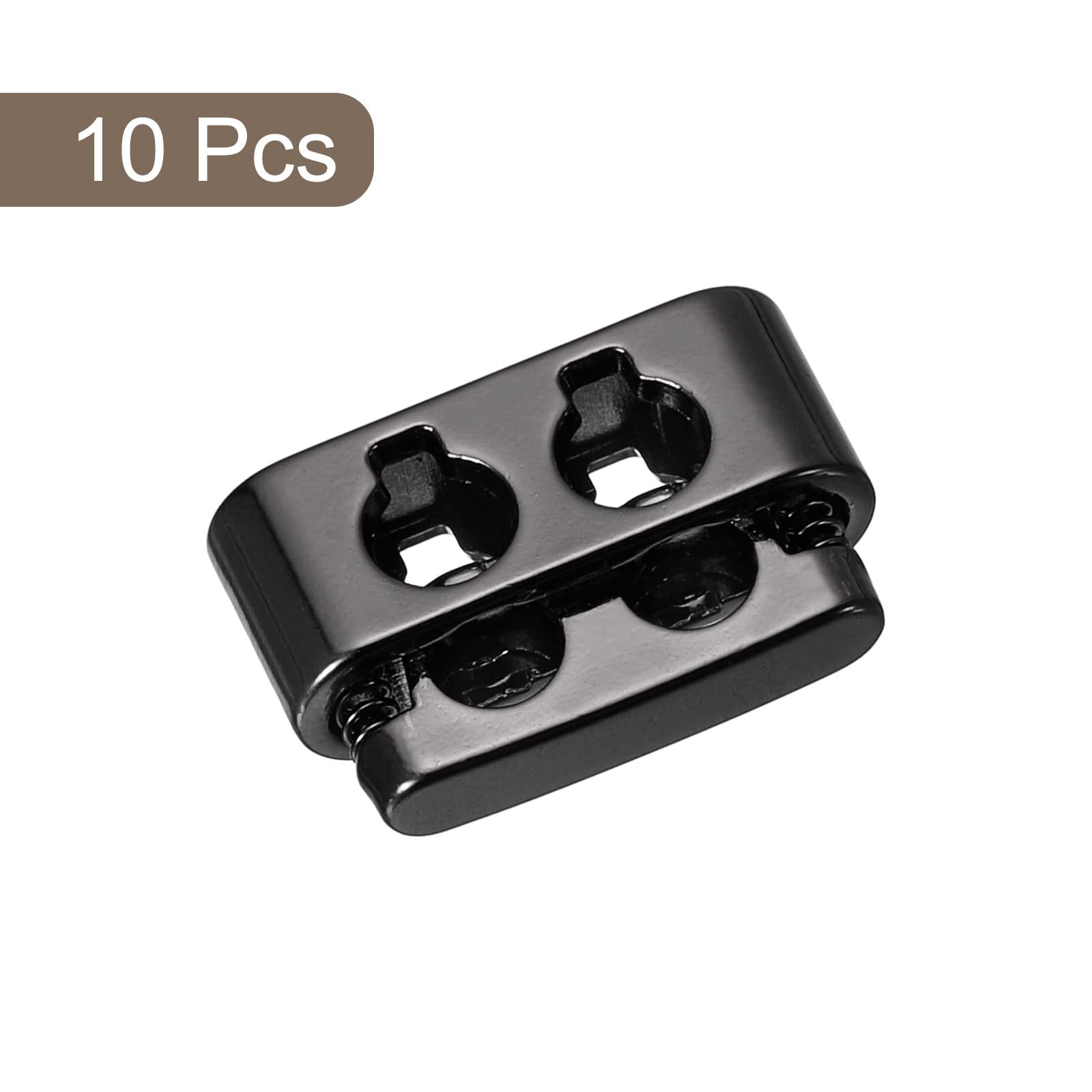 Sourcingmap Arrêt Cordon Métal Noir 19,6x12,5mm Lot 10
