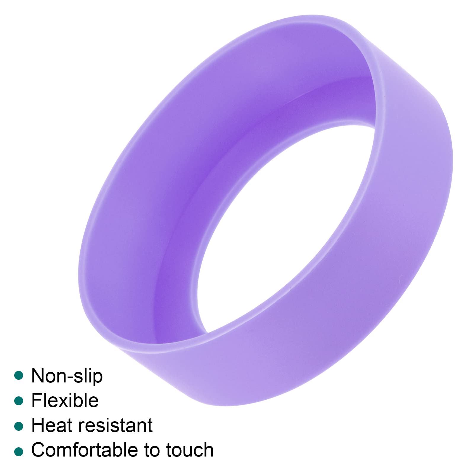 Sourcingmap protège-bouteille silicone violet 62 mm lot de 2