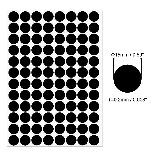 Sourcing Map Home & Garden cache vis noir 15mm 96pcs PVC
