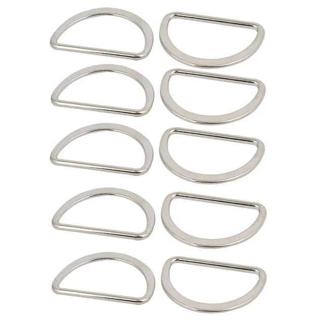 Sourcingmap Home & Garden anneau en D 40mm argent lot de 10