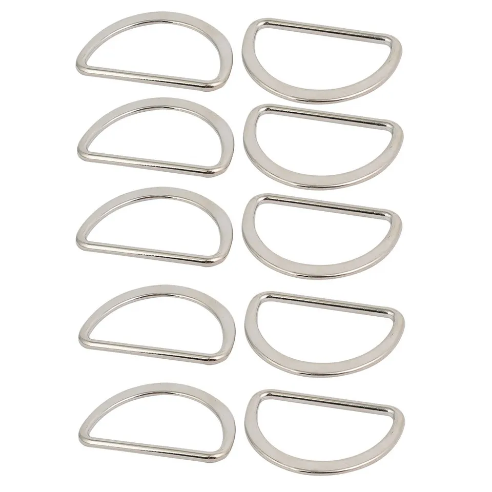 Sourcingmap Home & Garden anneau en D 40mm argent lot de 10