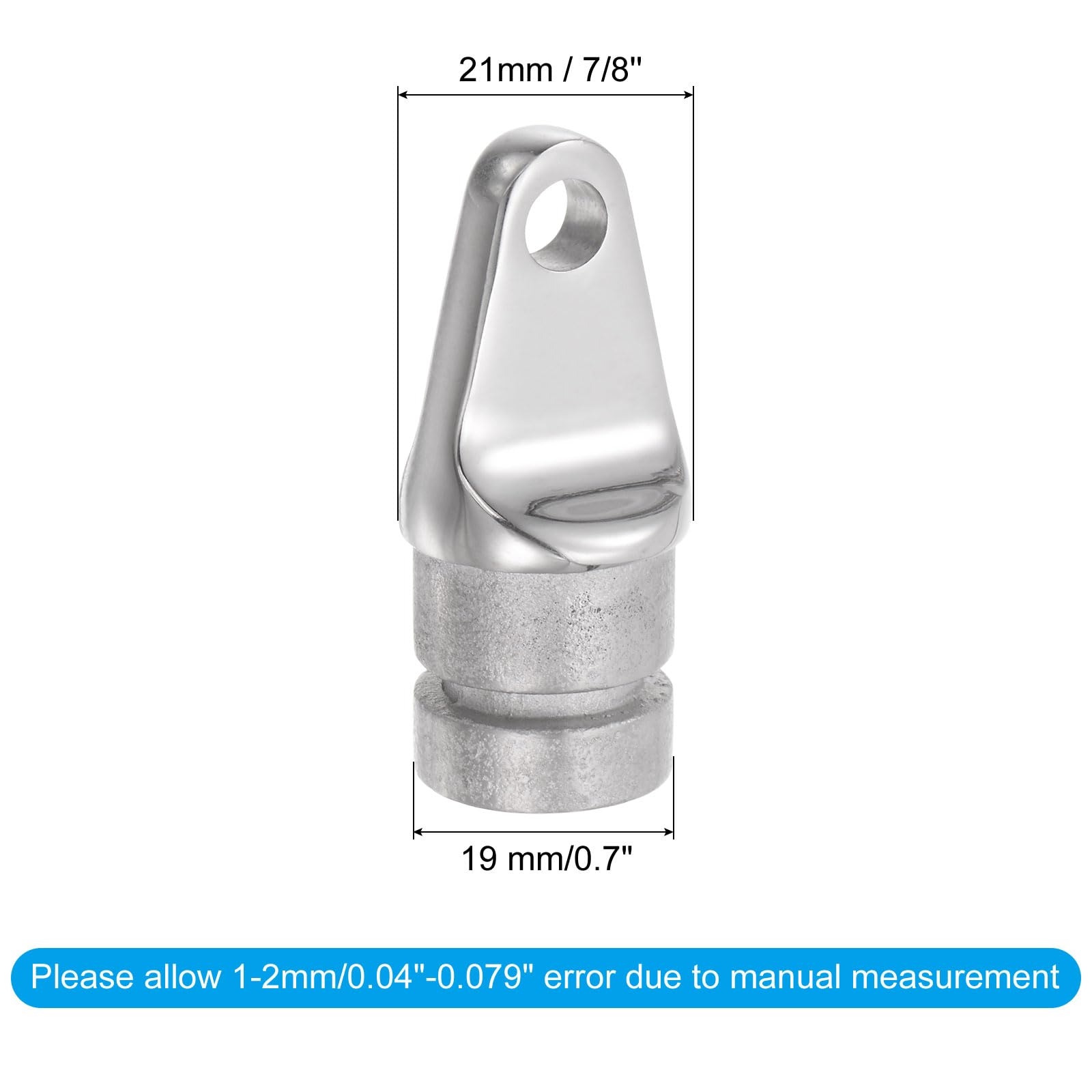 Sourcing Map Embouts Bimini Bateau Inox 22mm 2 Pcs