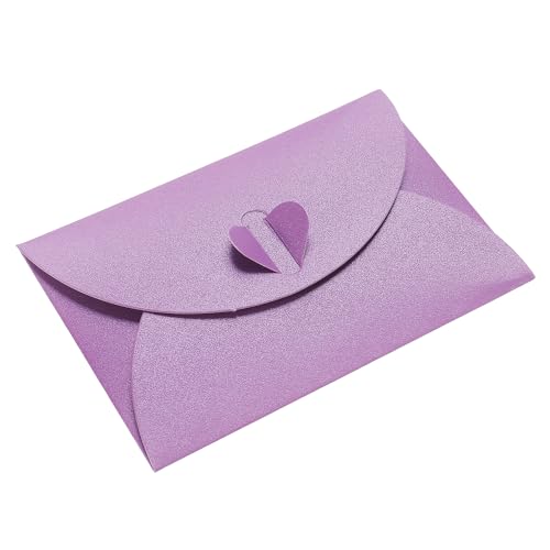 sourcing map Office mini enveloppes papier violet cœur 24 pièces