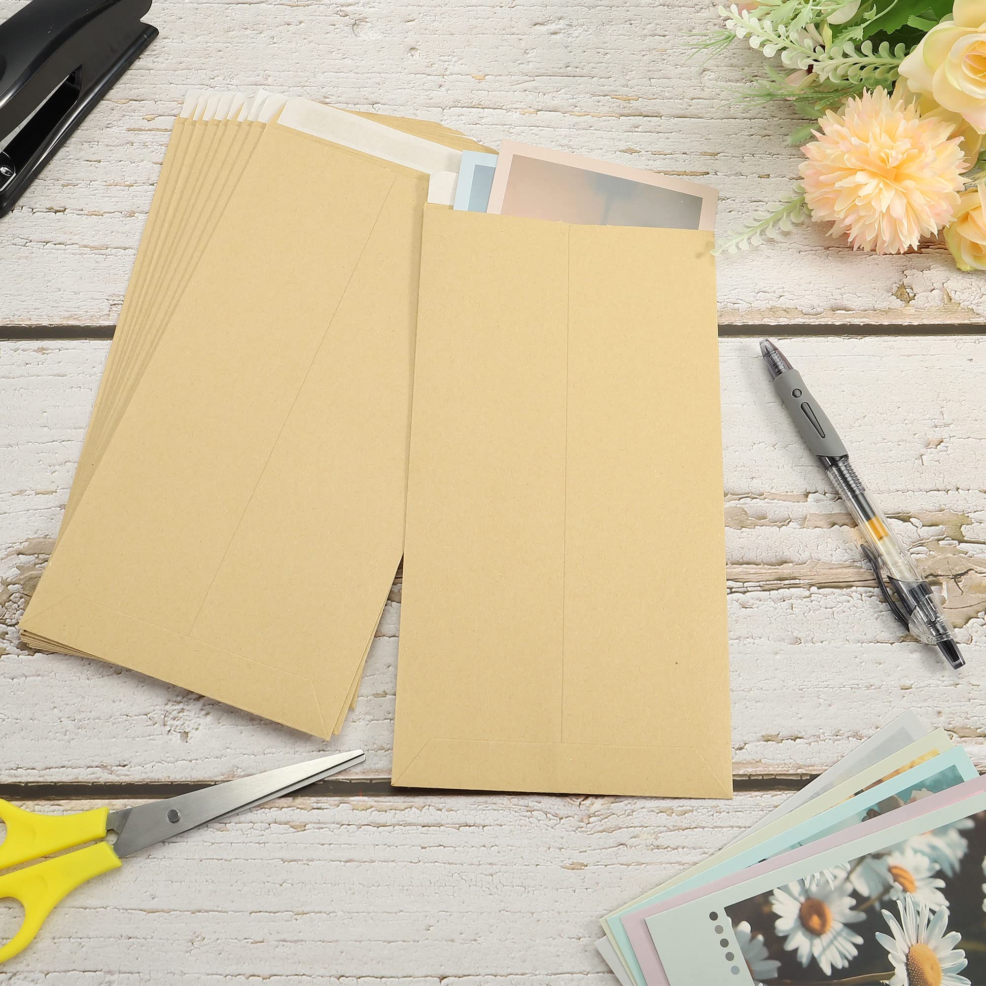sourcing map #6 enveloppes jaunes 25 pièces autoadhésives 23x12 cm
